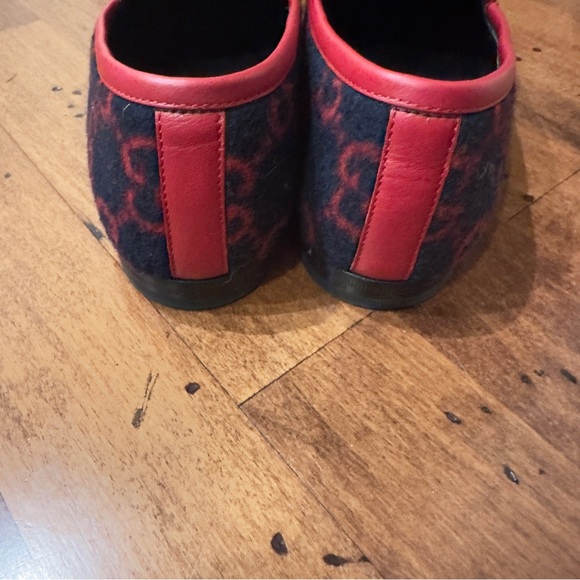 Gucci Jordan navy blue belt with red GG loafers - Picture 3 of 4